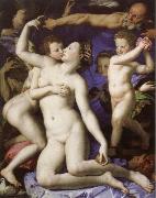 Agnolo Bronzino an allegory with venus and cupid France oil painting artist